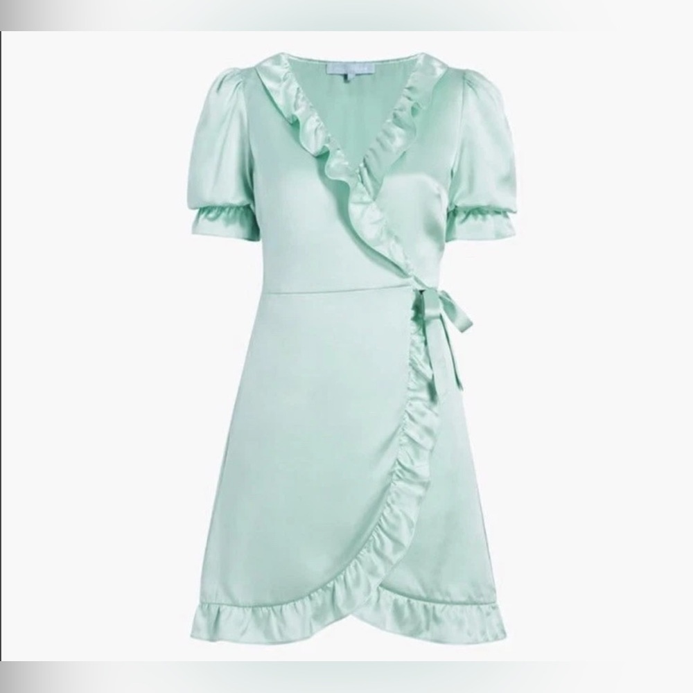 Hill House Home The Nima silk wrap mini Dress, Size XS